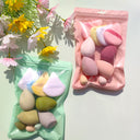 Macaron Bag Dopamine Cosmetic Egg Flocking Powder Puff